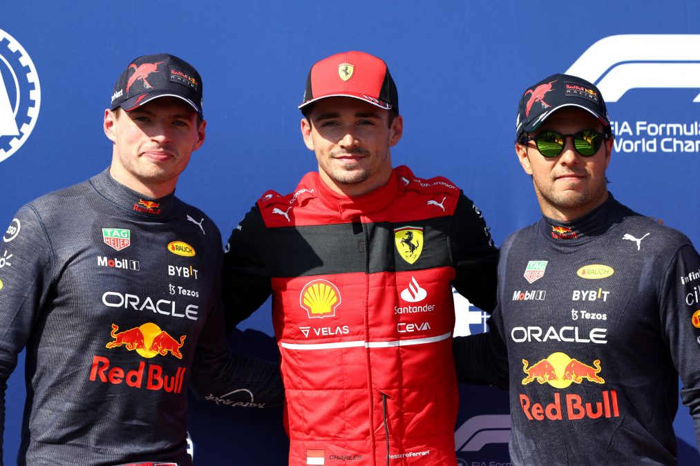 Verstappen, Leclerc, Perez, Frankrijk